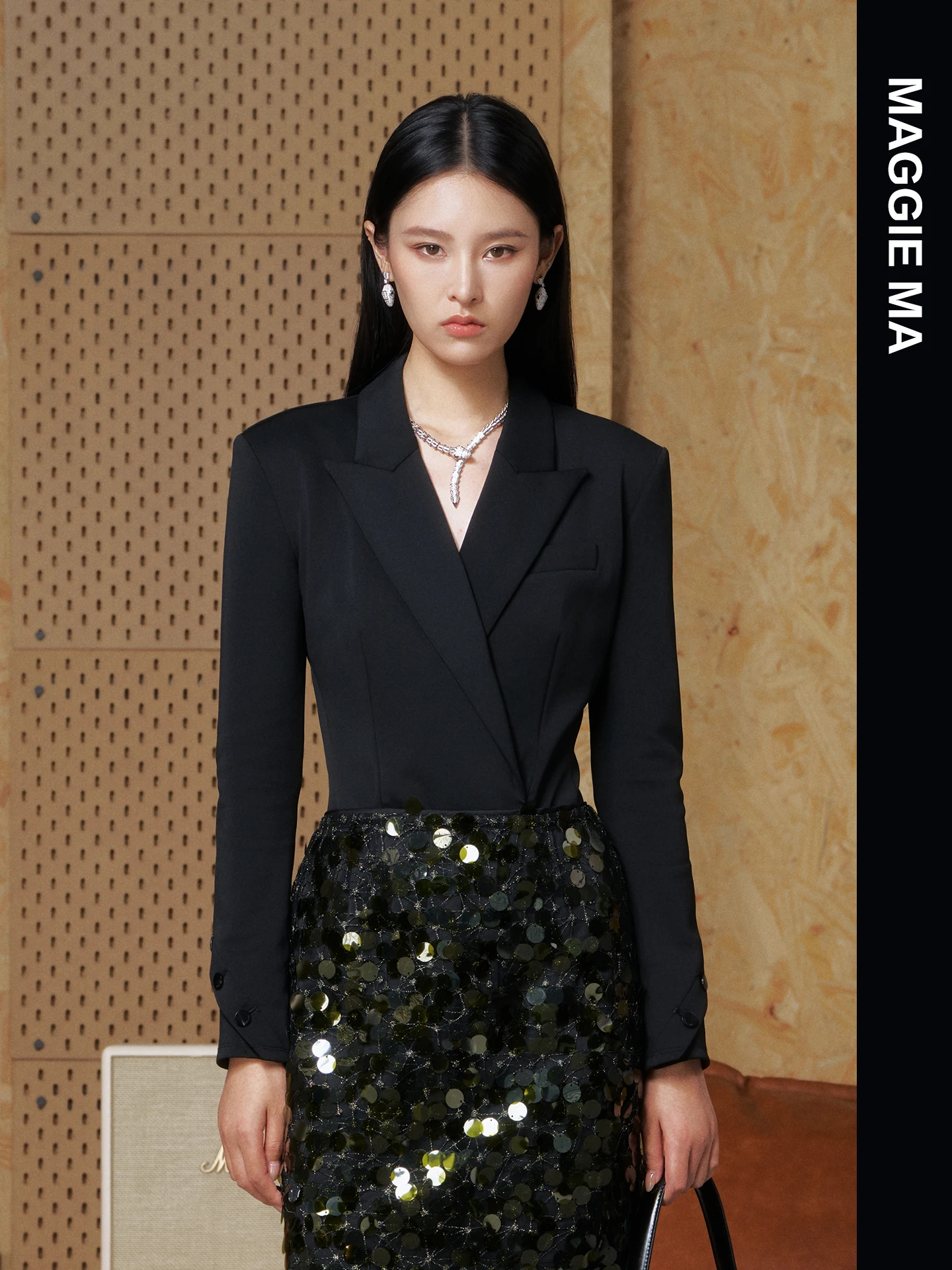 

Костюм MAGGIE MA: Повседневный элегантный комплект с длинным рукавом для женщин, приталенный, для офиса, из полиэстера, тонкий, стандартный крой