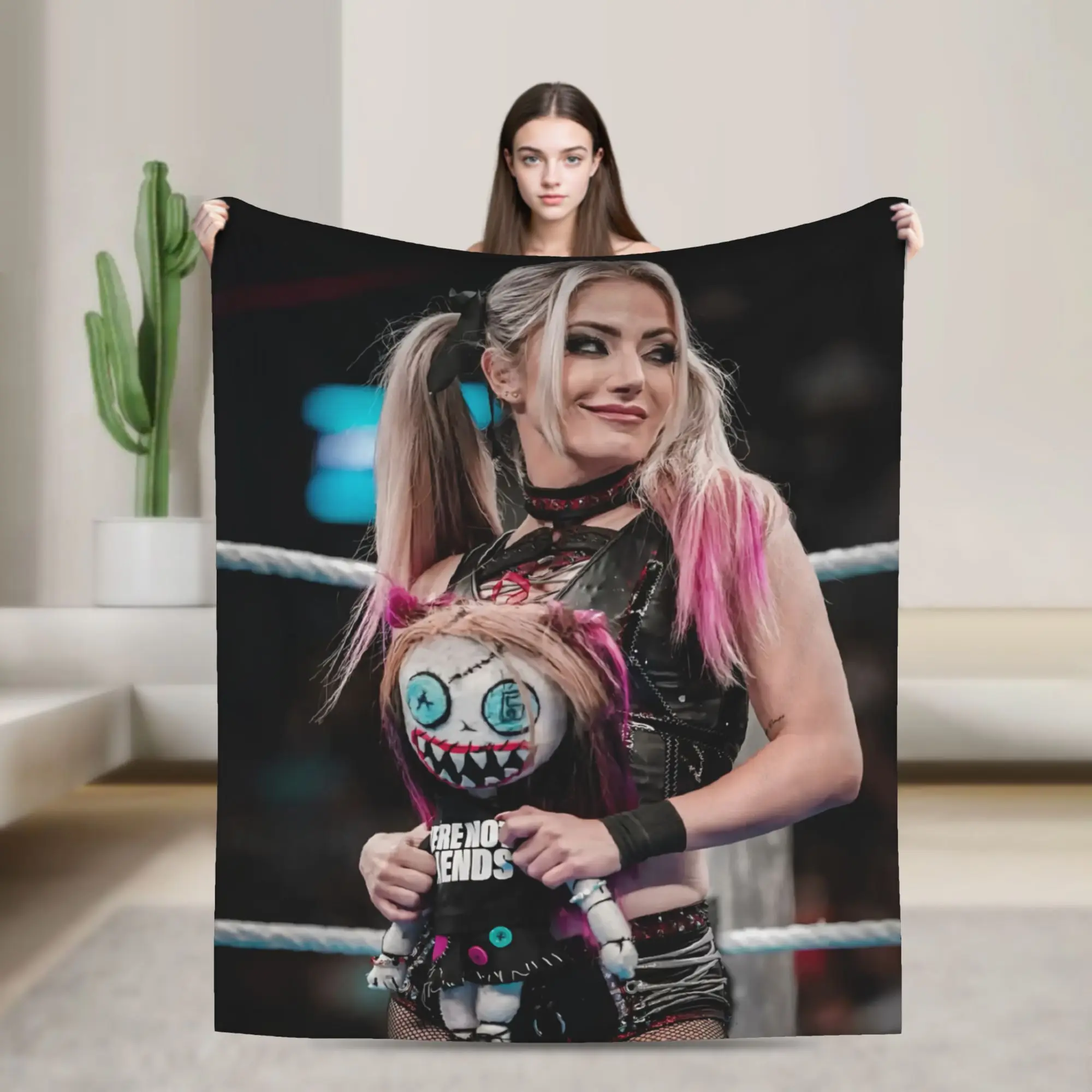 A-Alexa Bliss Blanket Multi-size Soft and Lightweight Wrestler  Throw Blankets for Sofa Couch and Bed