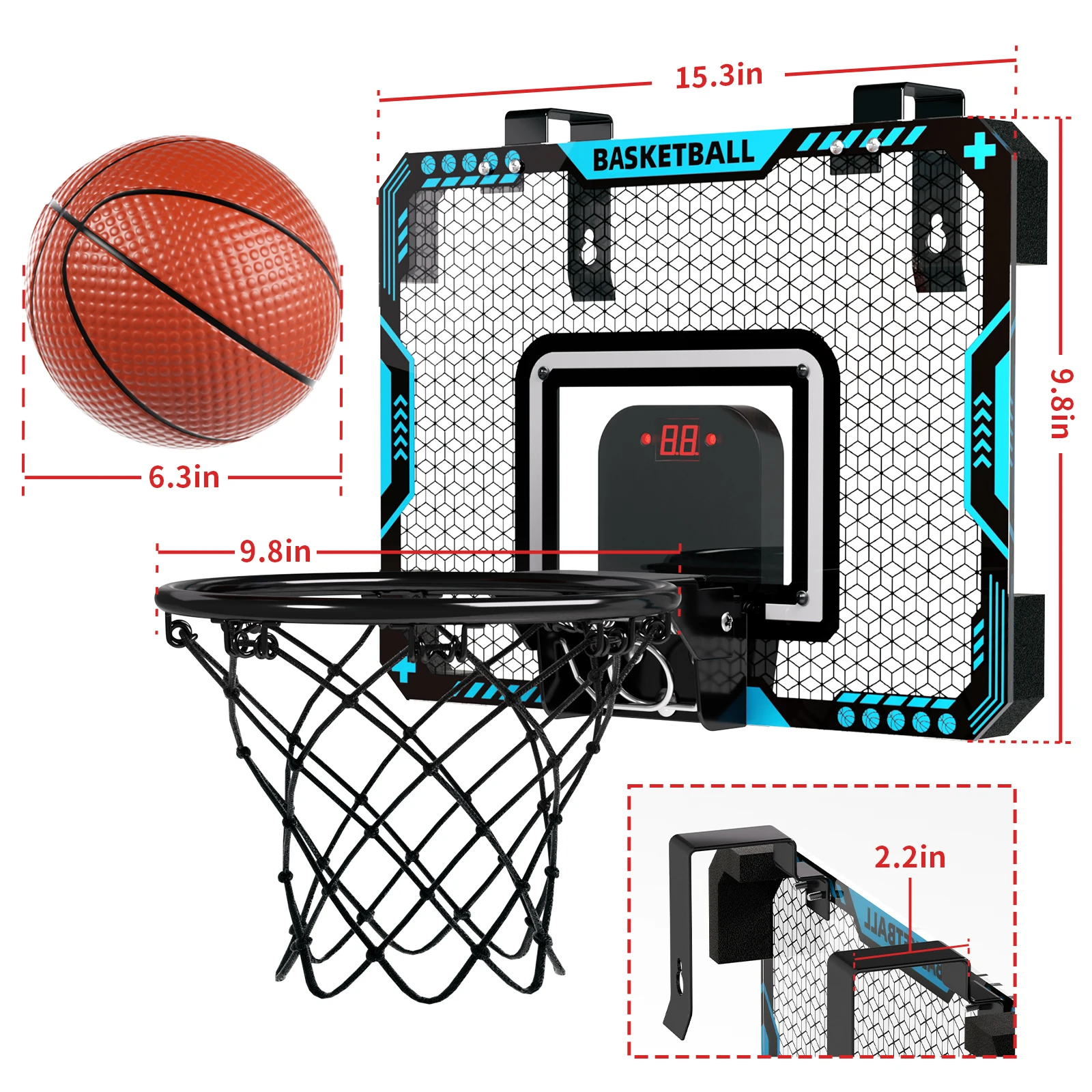 Basketball frame shooting wall mounted non perforated children\'s small basketball frame indoor and outdoor children\'s shooting m