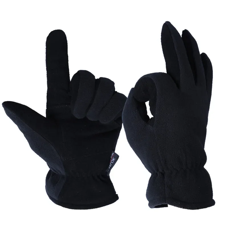 Winter Warm Gloves Deerskin Leather Water-Resistant Windproof Work Glove For Driving Cycling Hiking Snow Skiing 8007