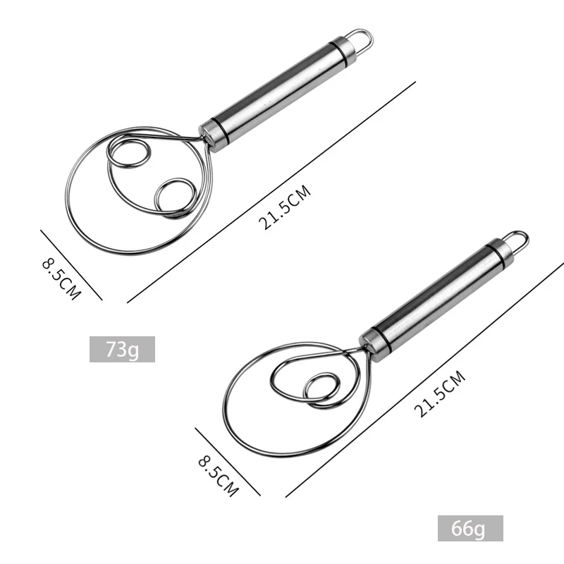 Danish Dough Whisk, Flour Whisk, Stainless Steel Dough Whisk Mixer Blender, Bread Making Tools Suitable for Baking Mixing Sticks