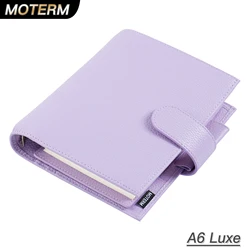 Moterm Luxe 2,0 A6 Größe Ringe Planer mit 30 MM Ringe Bindemittel Echtem Pebbled Korn Leder Notebook Tagebuch Agenda Organizer
