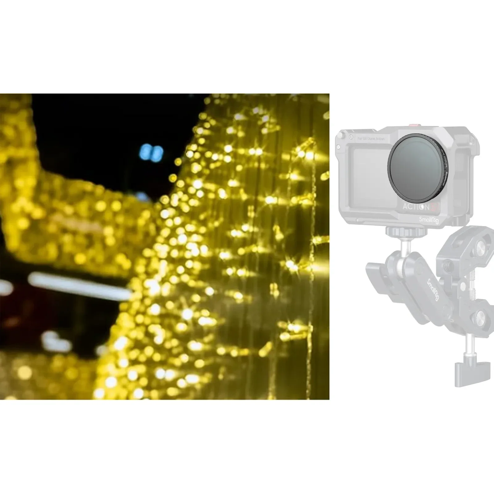 

Стандартный комплект фильтров Smallrig ND Filter с черным туманом ND8-ND32 1/4, силиконовая крышка объектива CPL для DJI Osmo Action 5 Pro/4