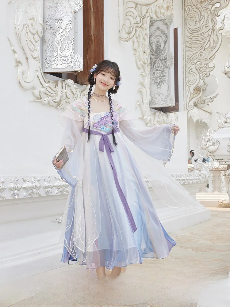 

Юбка из лотосового волокна Thirteen Exc, длиной до груди, коллаборация, в китайском стиле, из полиэфирного волокна, лето 2024