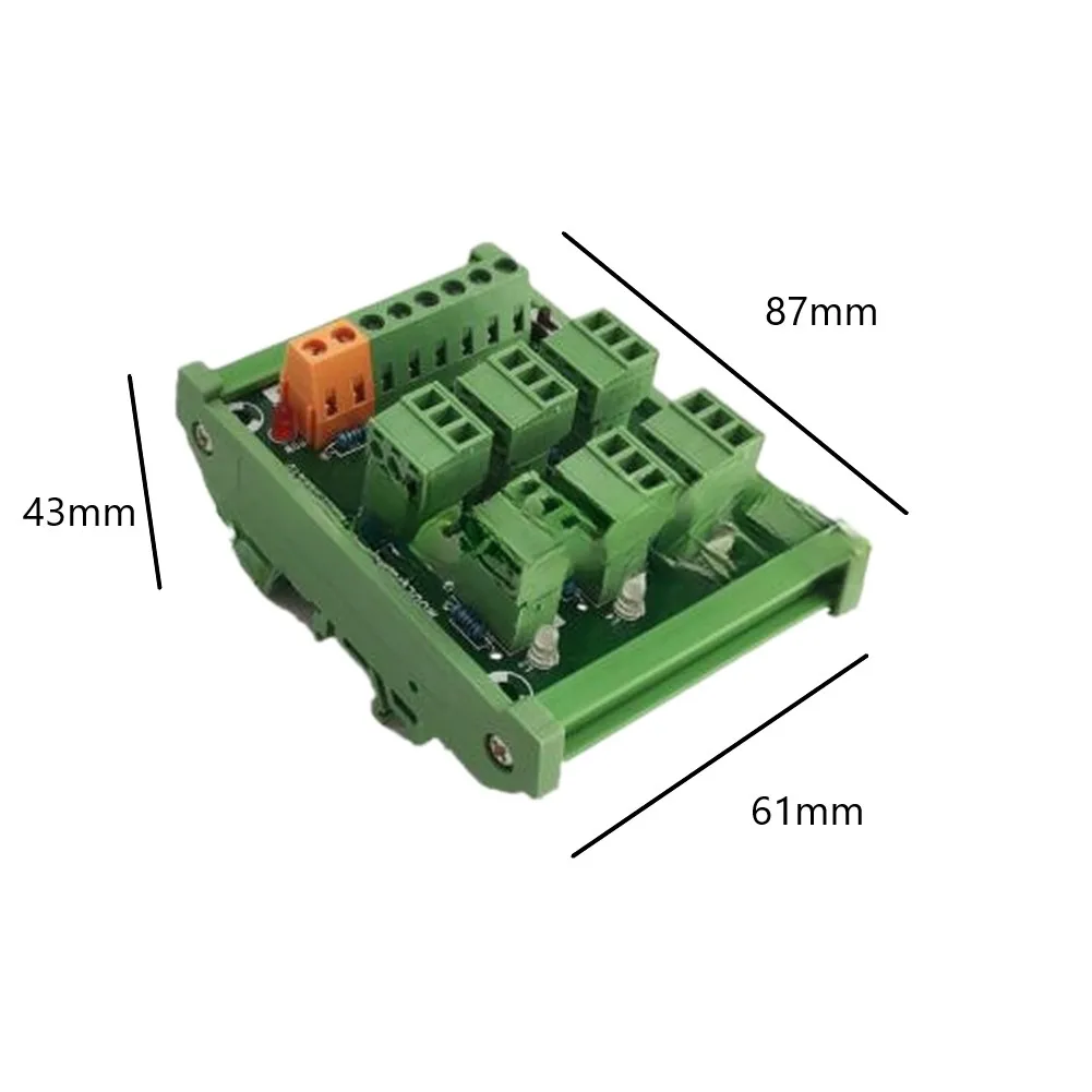 Compact 61x87x43mm 3-wire 6-channel terminal block KP-6L-Gther-C for proximity sensors with quick-connect plug-in terminals