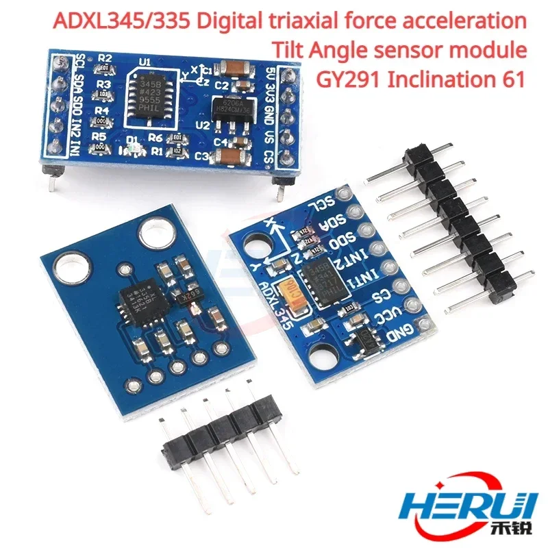 ADXL345/335 Digital Three Axis Gravity Acceleration Tilt Angle Sensor Module GY291 Tilt Angle 61