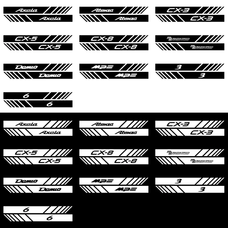

Sport Styling Side Mirror Vinyl Stripe Decals Auto Exterior Graphics for Mazda CX-30 CX-5 CX-50 Car Exterior Decoration