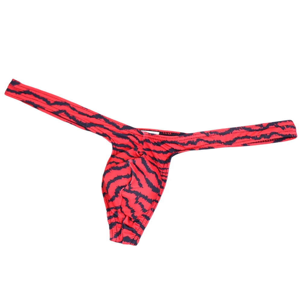 Men For Zebra Stripe LowRise Thong Underwear Bulge Pouch Elastic Exotic G-string Erotic Hombre Male Lingerie Tanga