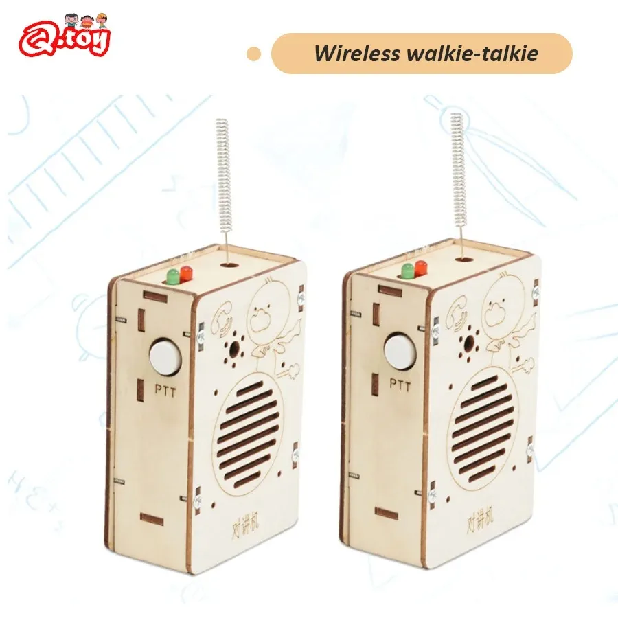 STEM DIY Wireless Walkie Talkie Model Physics Science Experiment Kit  School Science Project Supplies Gift Kids Educational Toy
