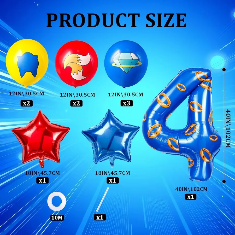 مجموعة بالونات دائرية زرقاء وذهبية مقاس 40 بوصة لتزيين أرقام عيد الميلاد بالون من الألومنيوم مناسبة للأولاد والبنات باللون الأزرق