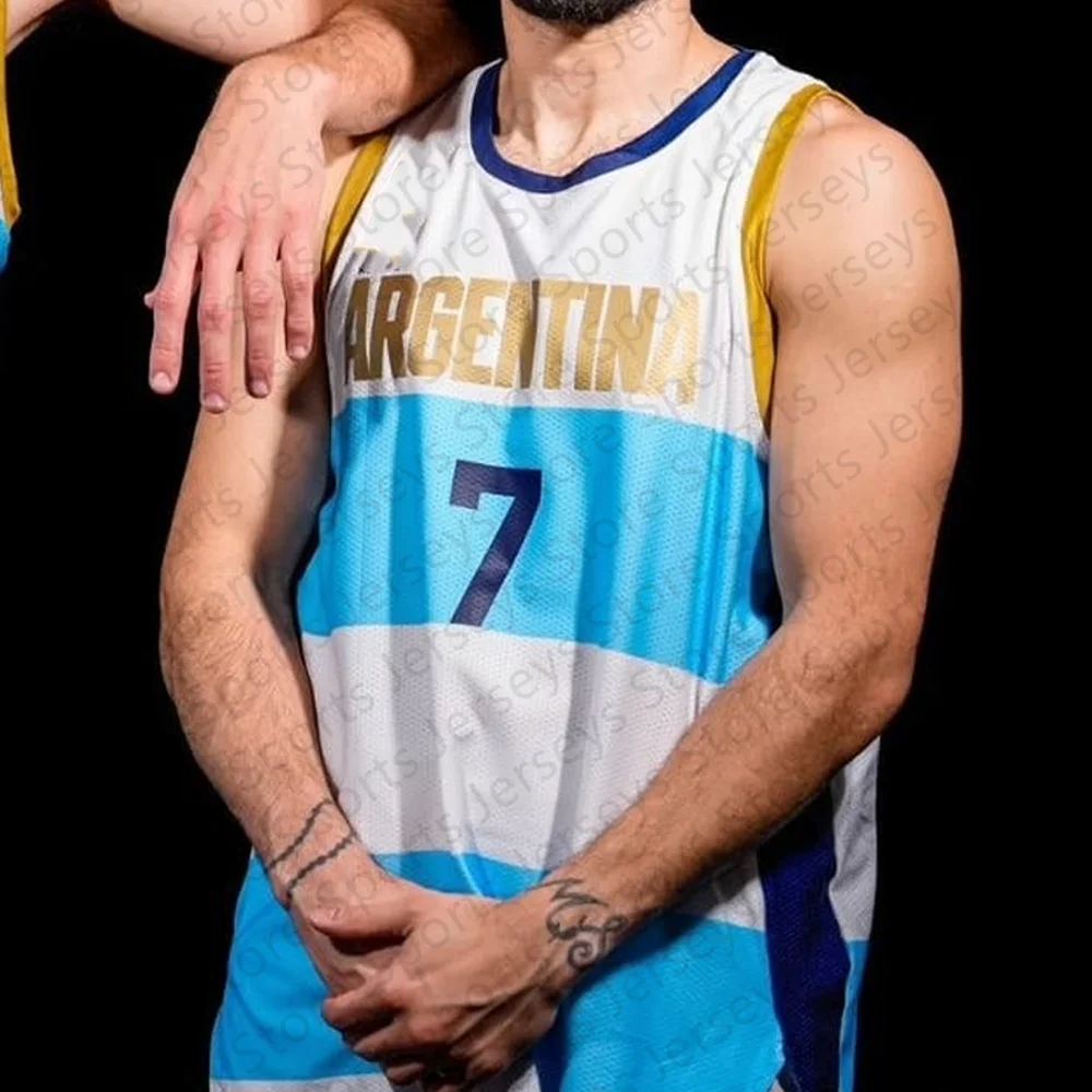 24/25 nowości Argentyna koszulka do koszykówki kamizelka Tshirt mężczyźni/chłopiec sportowa koszulka do koszykówki kamizelka T koszula letnia