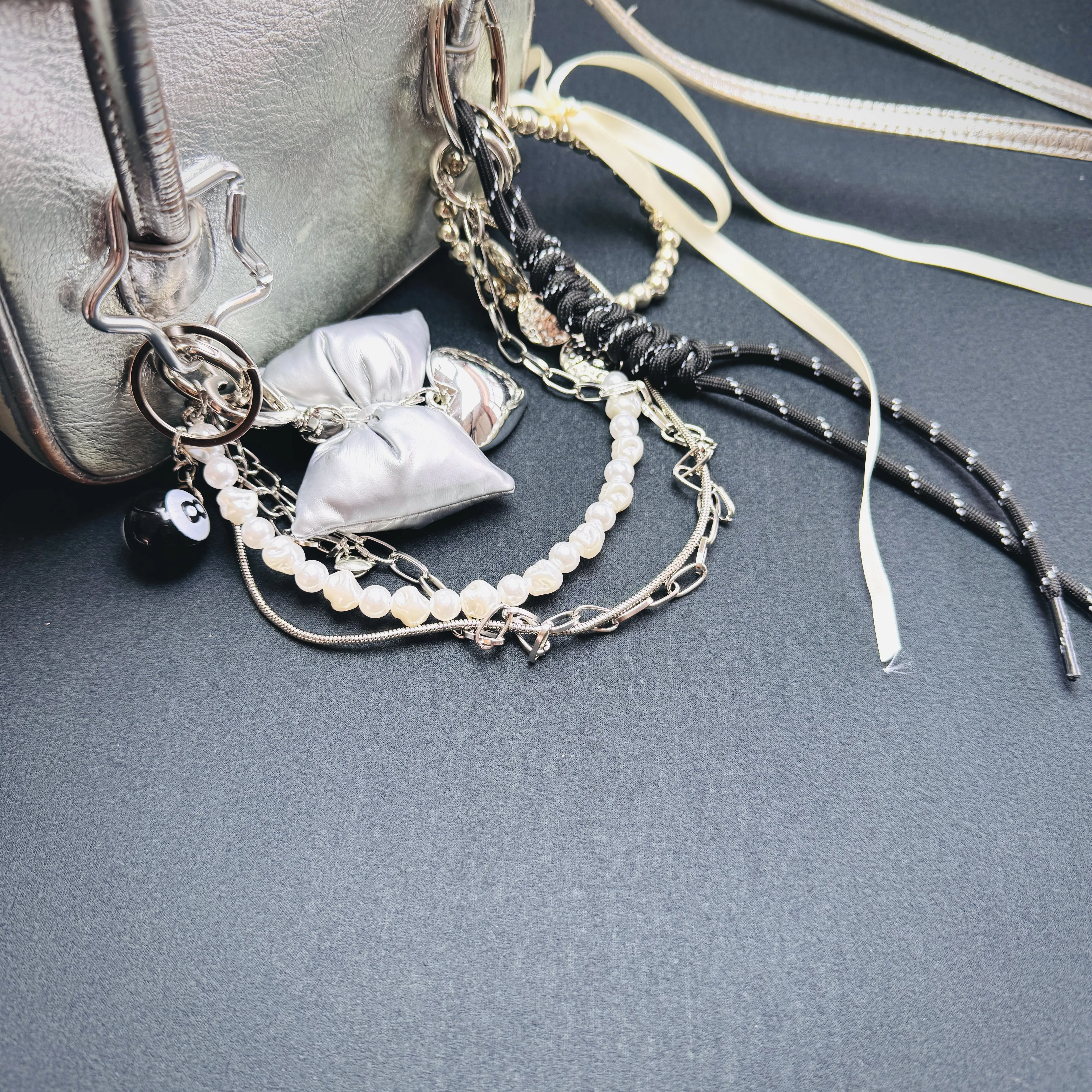 Fashionable handmade bag pendant, diverse punk bag decoration, keychain