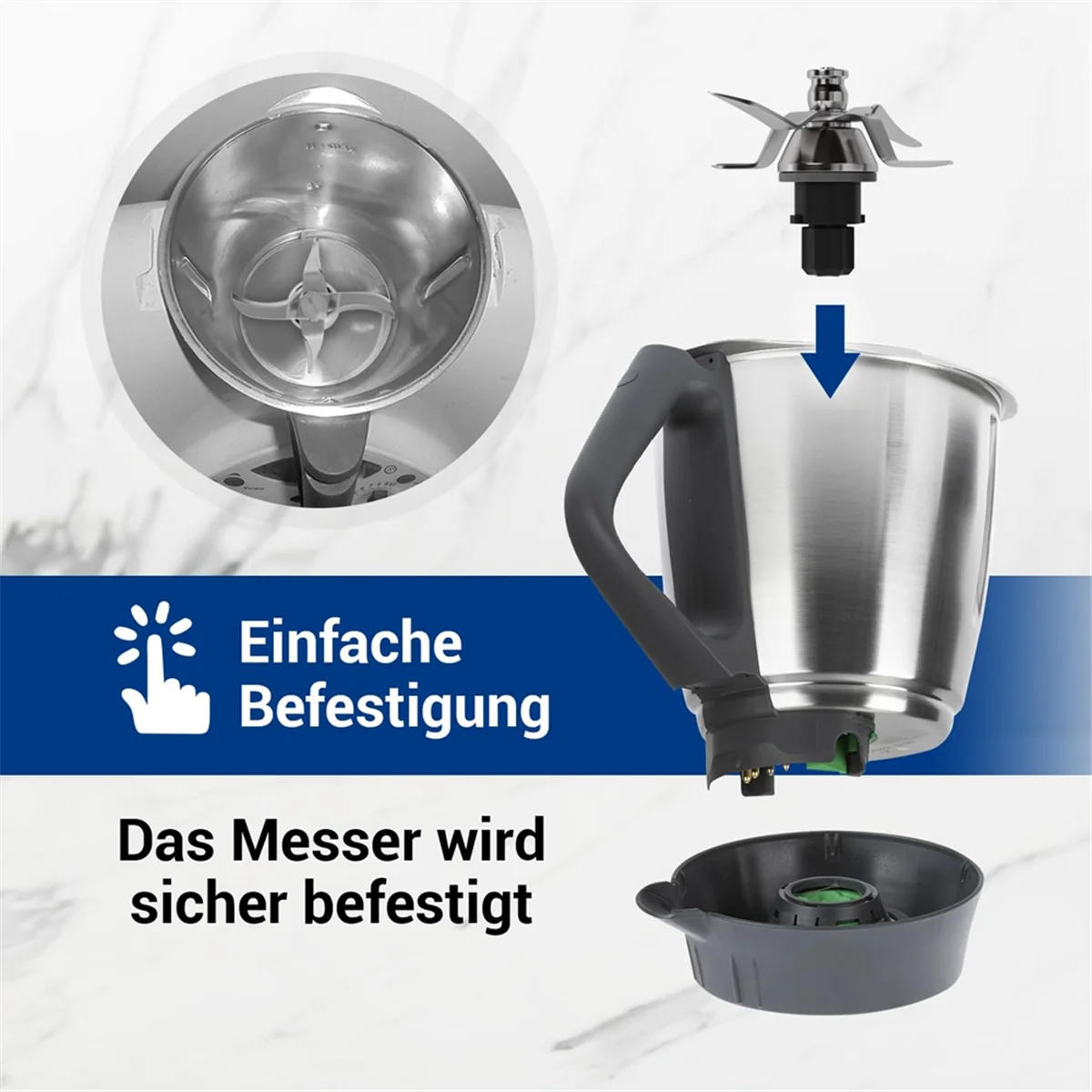 A74G-Замена смесительного ножа для ножа Thermomix Tm31 — сменное лезвие с 4 лезвиями и уплотнением — кухонный комбайн Tm31