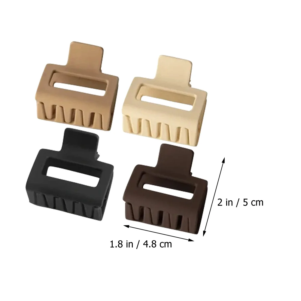 

4Pcs Elegant Square Claw Clips for Women Fashionable Jaw Hair Clips Non-Slip Strong Hold Hair Styling Accessories