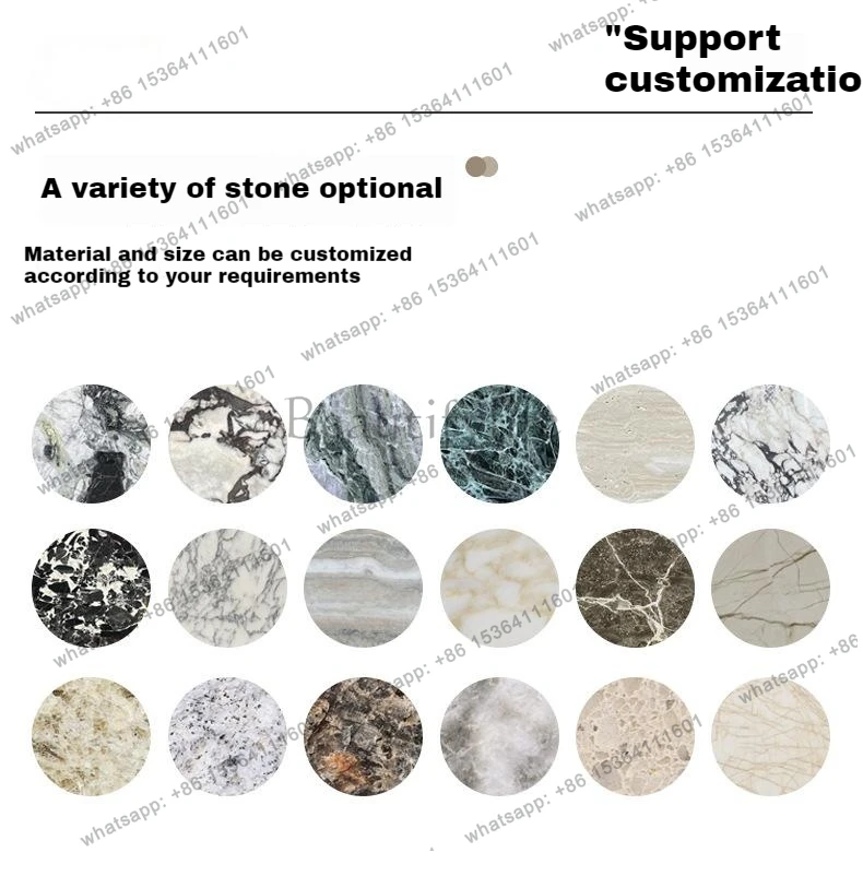 French Cream Organic Round Coffee Table, Natural Marble for Small Space, Heat & Scratch Resistant, Master Design, Customizable