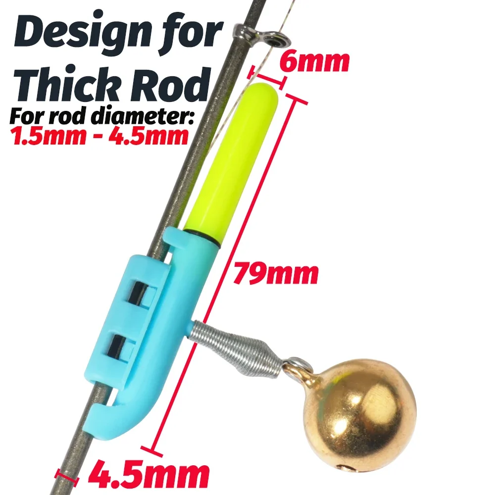 GOBAIT Big Fishing Light Stick Bell Clip Rod Luminous LED CR425 3.6V Battery USB Charge Night Bright Fish Bite Alarm Flash Lamp