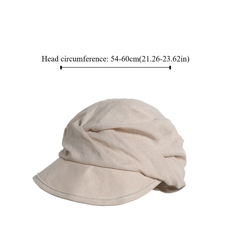 

Ins Japanese Linen Berets Pleated Classic Newsboy Hats Versatile Soft Peaked Caps Streetwear
