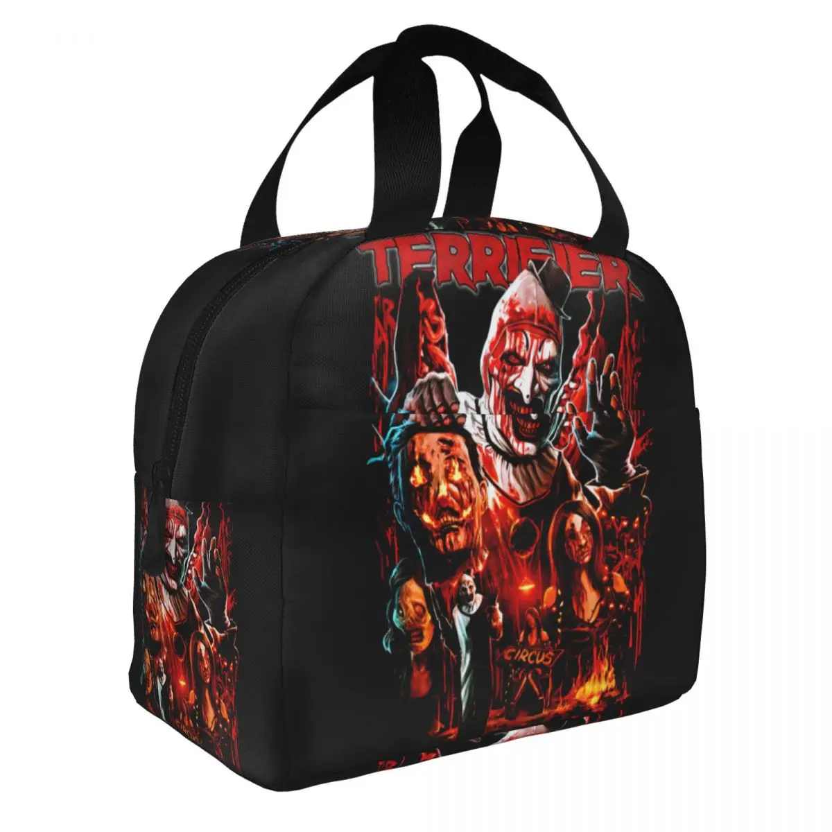 Bloody Terrifier Poster33 Thermal Insulated Lunch Bags Women Portable Lunch Container for Outdoor Picnic Multifunction Food Box