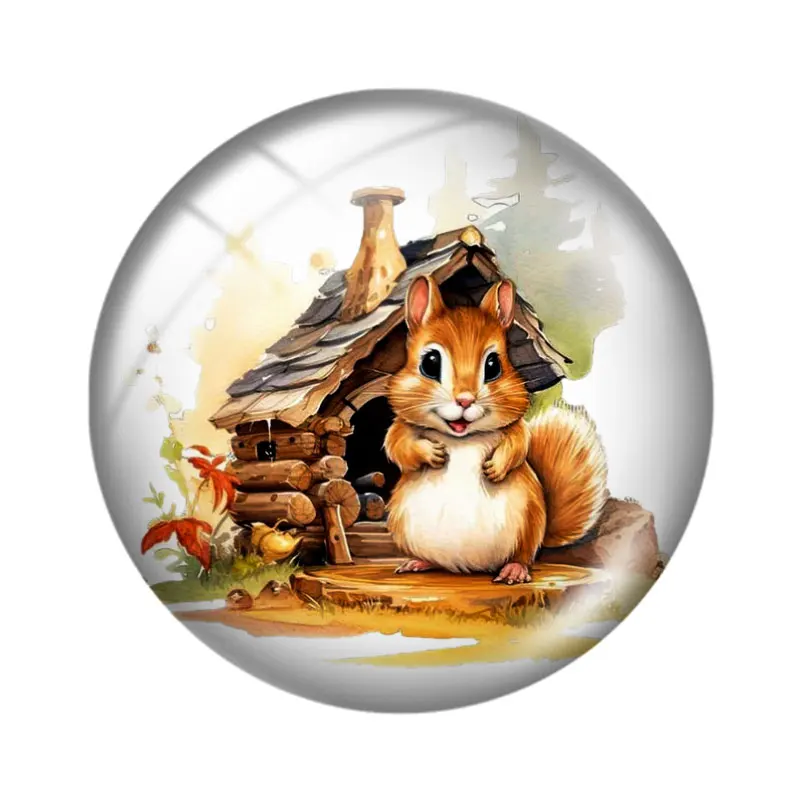 السمين السنجاب 12/18/20/25 مللي متر الزجاج كابوشون قلادة سوار قلادة خواتم للمجوهرات التجريبي أقراط الظهر صنع النتائج