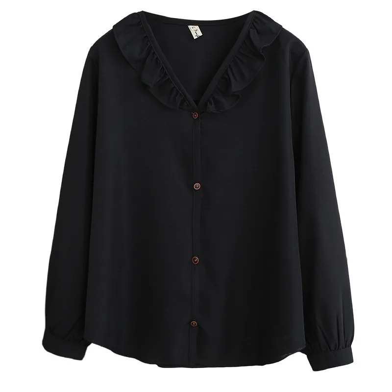 

Весенняя коллекция 2026: Элегантный кардиган с длинным рукавом, V-образным вырезом и оборками для полных женщин # 1069