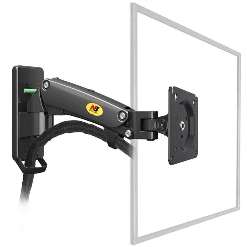 

NB North Bayou TV Monitor Wall Mount Bracket Full Motion Articulating Swivel for 17-27 Inch Monitors with Gas Spring NB F120