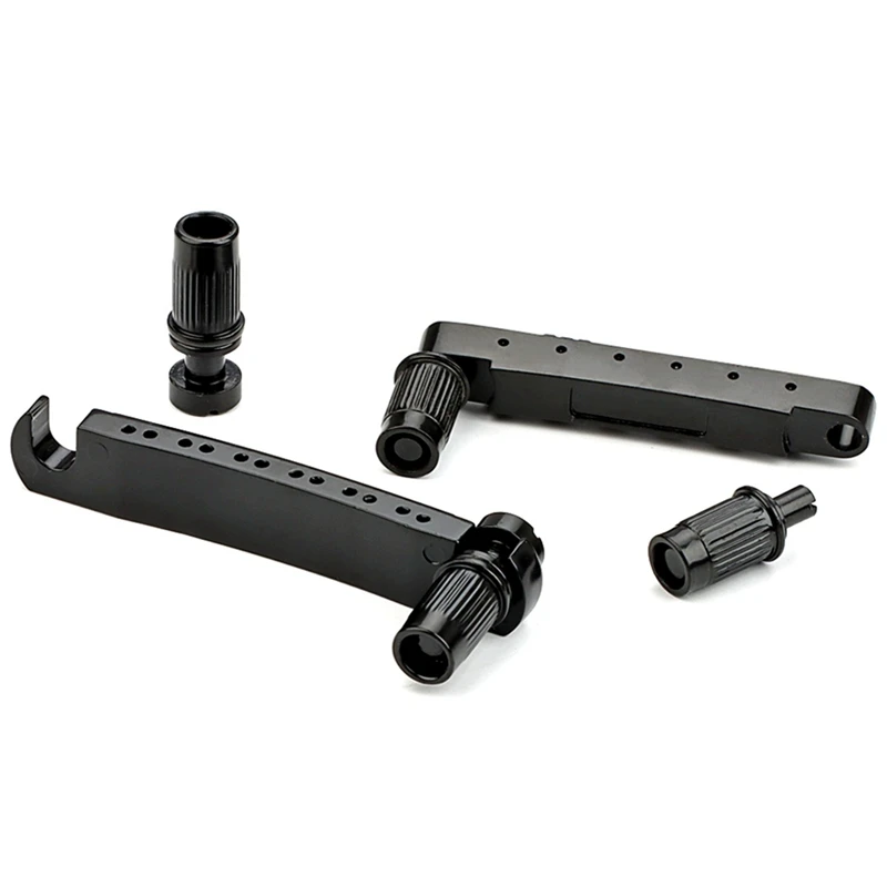 AA79 New 12 String Saddle Tune-O-Matic Bridge & Tailpiece Set For LP Electric Guitar Parts (Black)