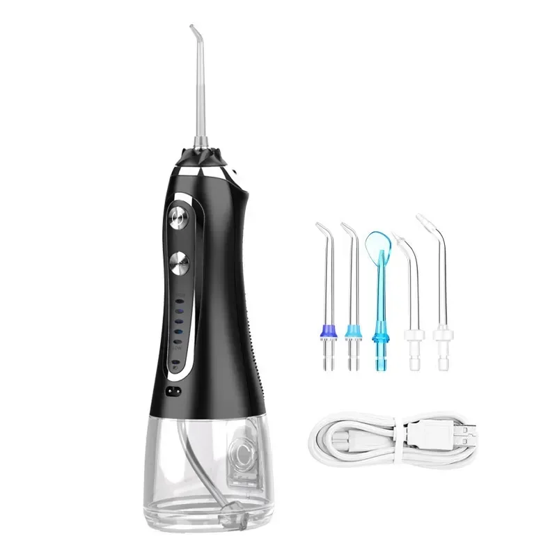 

Oral Irrigator USB Rechargeable Water Flosser Portable Dental Water Jet 300ML Water Tank Waterproof Teeth Cleaner For Oral Care