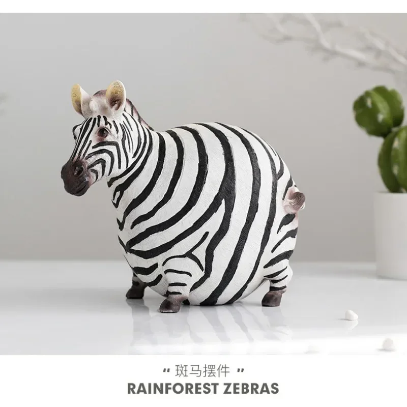 New Creative Zebra Statue Zebra Home Decor Living Room Zebra Sculpture Wine TV Cabinet Ornament Crafts Abstract Animal Figurine