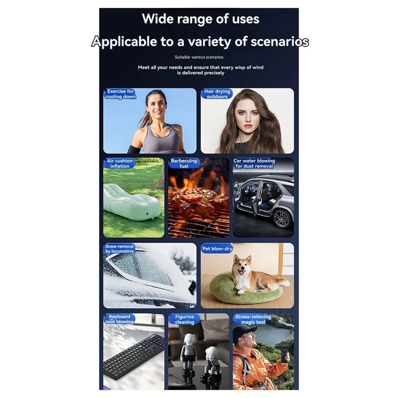 

Mini Air Blower 160000 RPM Handheld Electric Turbo Jet Fan