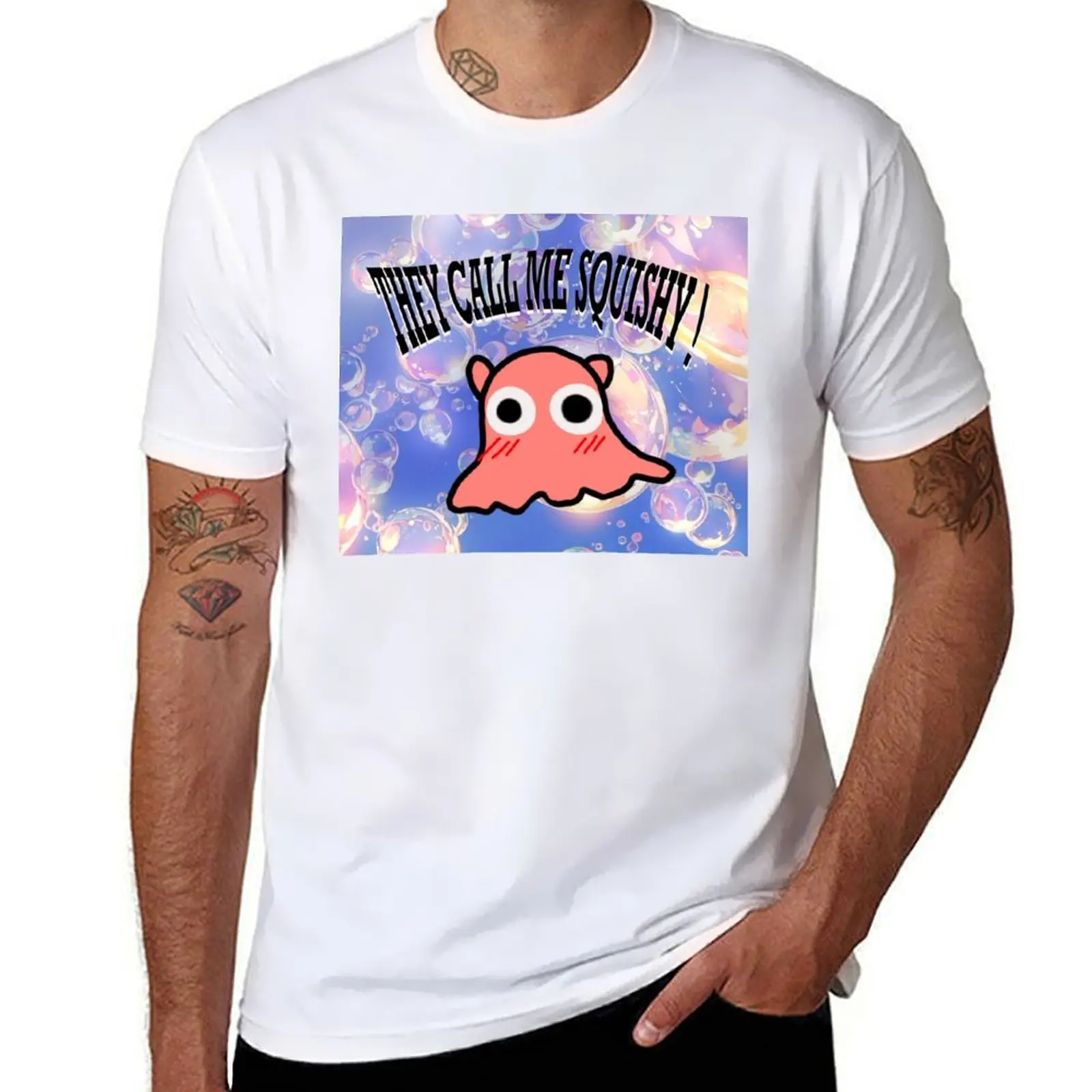 

They Call Him Squishy, Squishy, Squishy ! T-Shirt cotton t shirt pack man t shirts for men casual T-Shirt