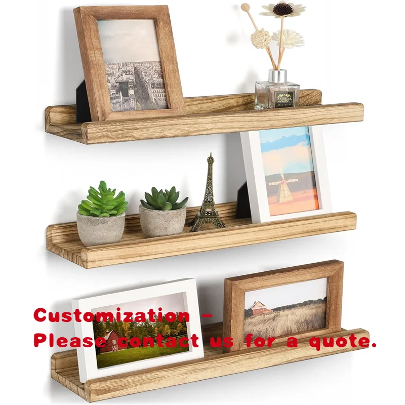 custom.Manufacture Factory Direct Wooden Floating Shelves Display Set   Wall Decor
