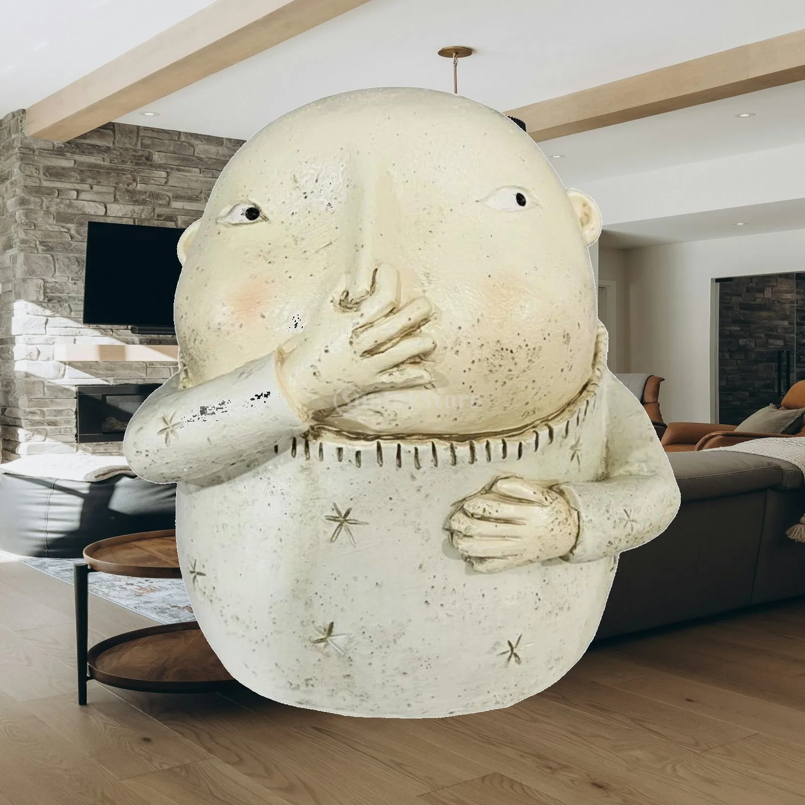 Novelty Resin Figurine for Toilet Tank Washstand Funny Decorative Gift for Friend