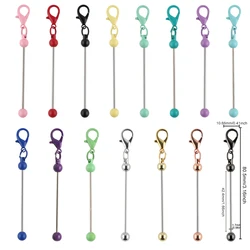 5/10pcs Beadable Keychain Bars Multicolor Lobster Buckle Monochrome Keychain Strip DIY Keychain Jewelry Craft Hanging Accessorie