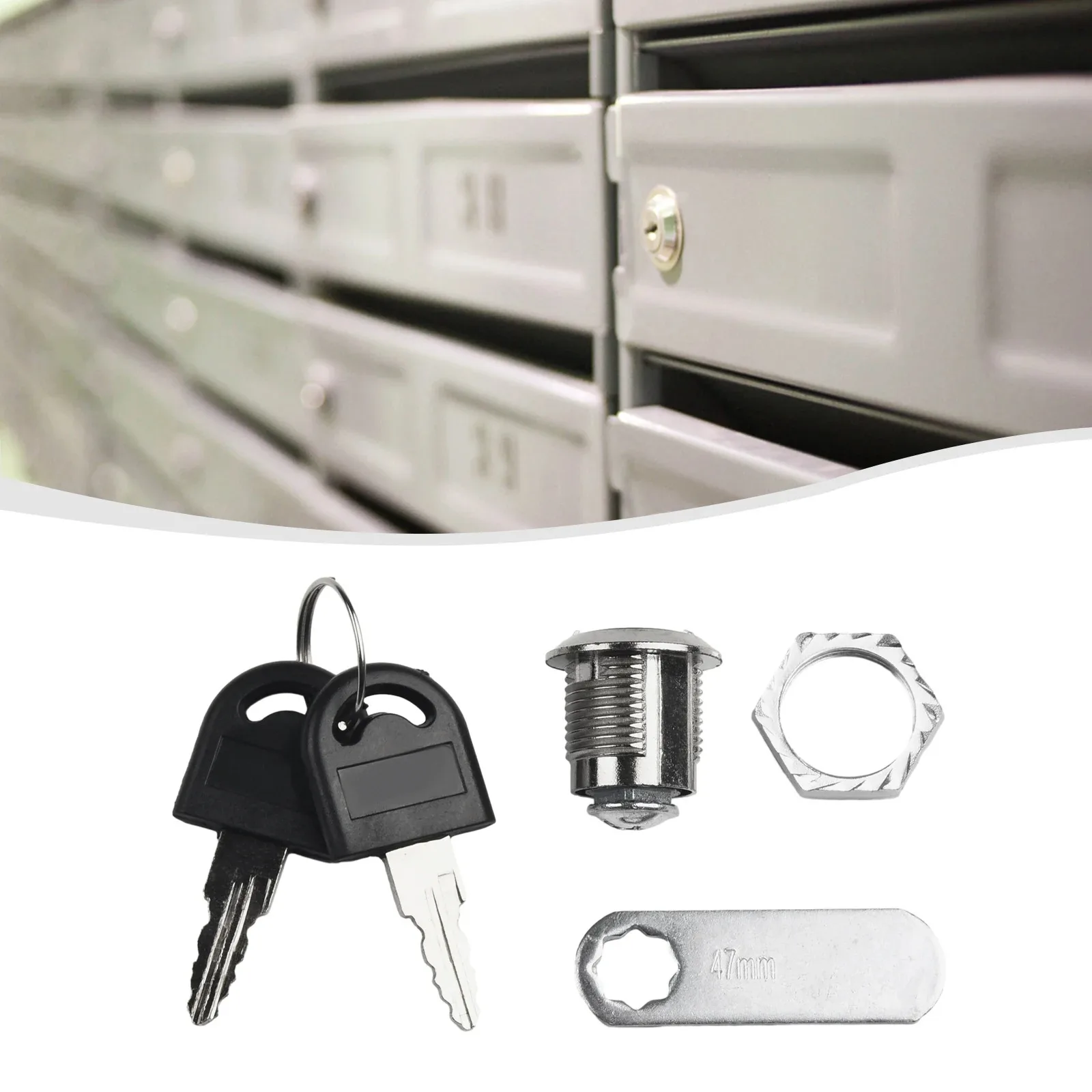 Cam Lock Security Lock 16-40mm Cabinet Cam Lock Door Barrel Drawer Filing Cabinet Post Mail Box Furniture Locker Cupboard 2 Key