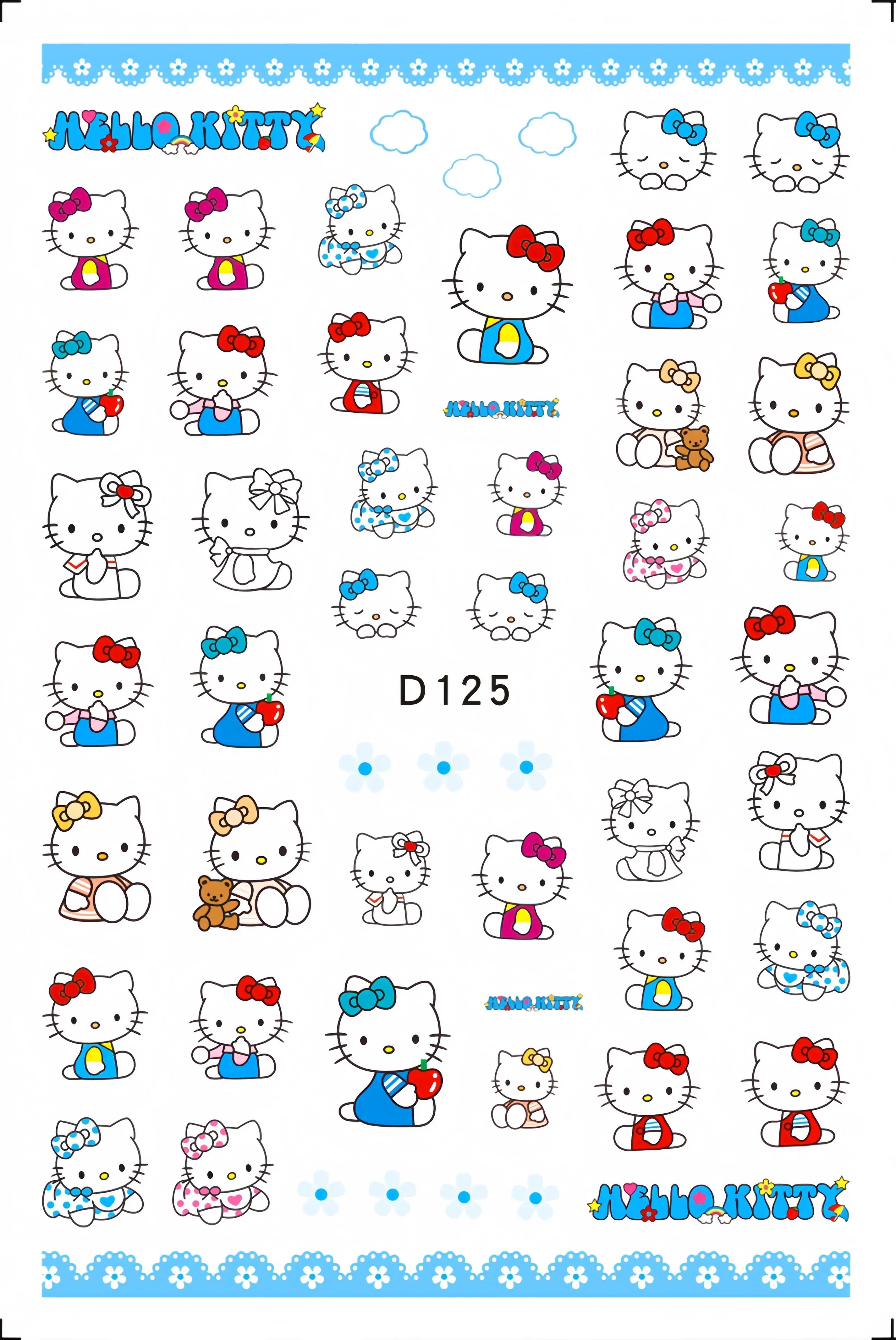 Sanrio สติกเกอร์การ์ตูน Hello Kitty Cinnamoroll ของเล่นเด็ก, สติกเกอร์อนิเมะ Kuromi pochacco Keroppi