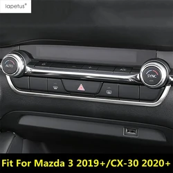 Central Control AC Air Conditioning Warning Lamp Navigation Strip Cover Trim For Mazda 3 2019-2024 / CX-30 2020-2024 Accessories