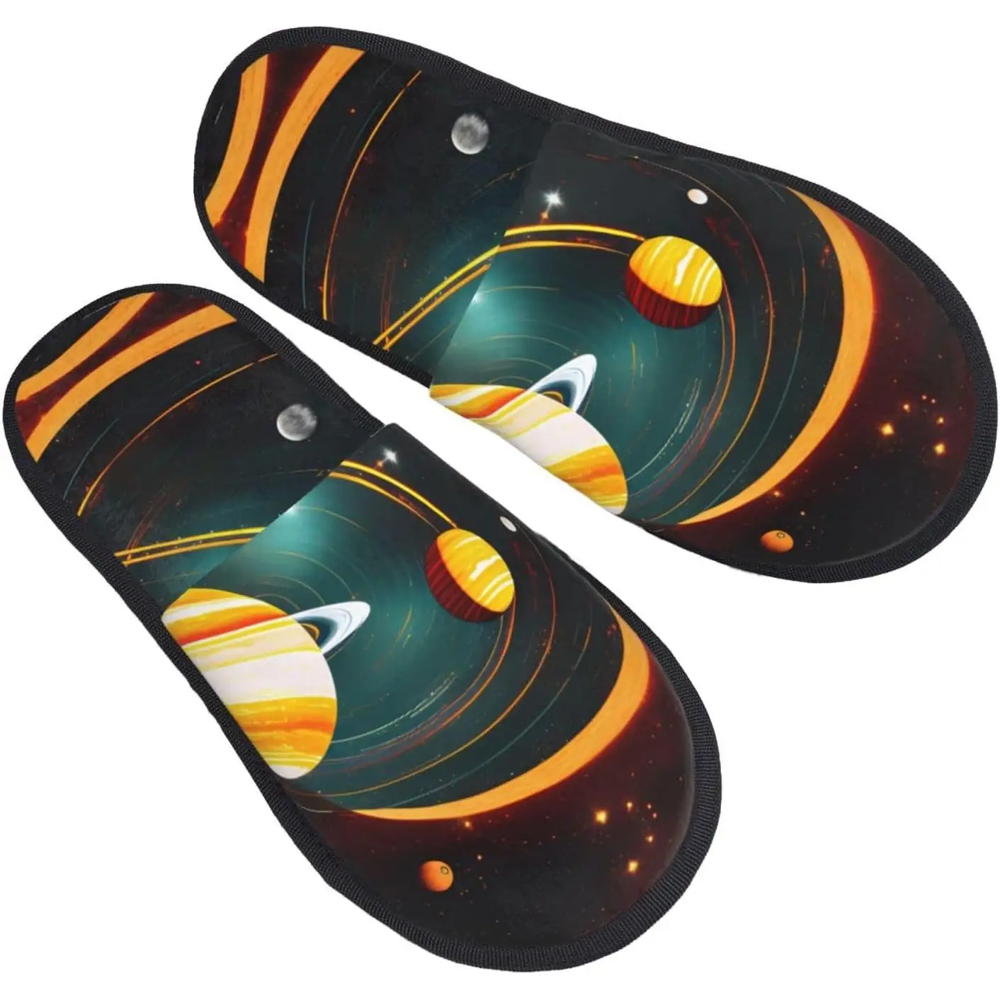 

Осенне-зимние тапочки с принтом Солнечной системы «Юпитер Сатурн», удобная домашняя обувь, портативная обувь для путешествий в отеле, подарки для женщин и мужчин