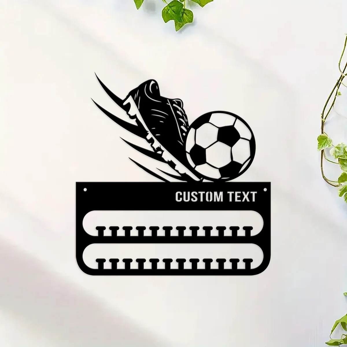 Custom Soccer Medal Hanger Medal Holder Display Rack For Award And Ribbon Tiered Award Rack Football Team Christmas Birthday