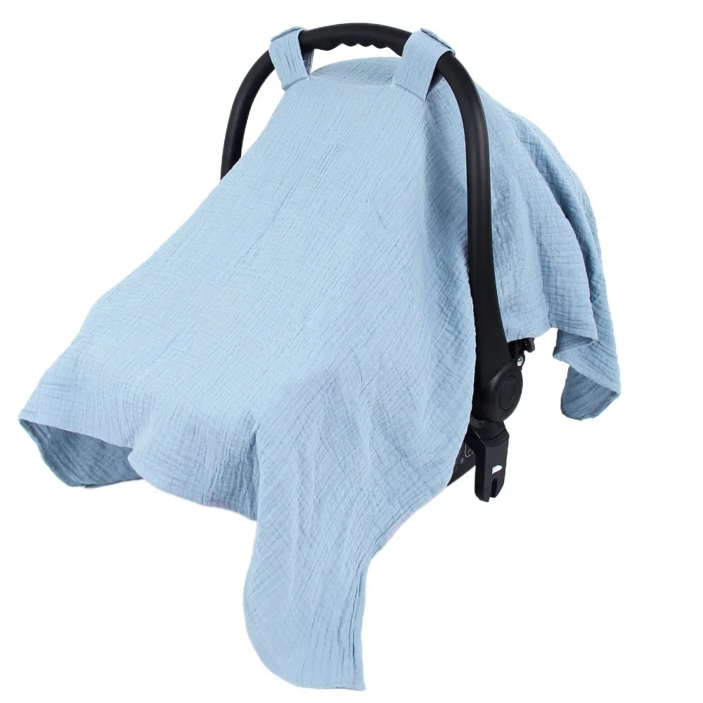 

Breathable Cotton Stroller Cover Sunshade Gauze Baby Safety Seat Cover Pram Cover Carriage Full Cover Baby Basket Cover Car Seat