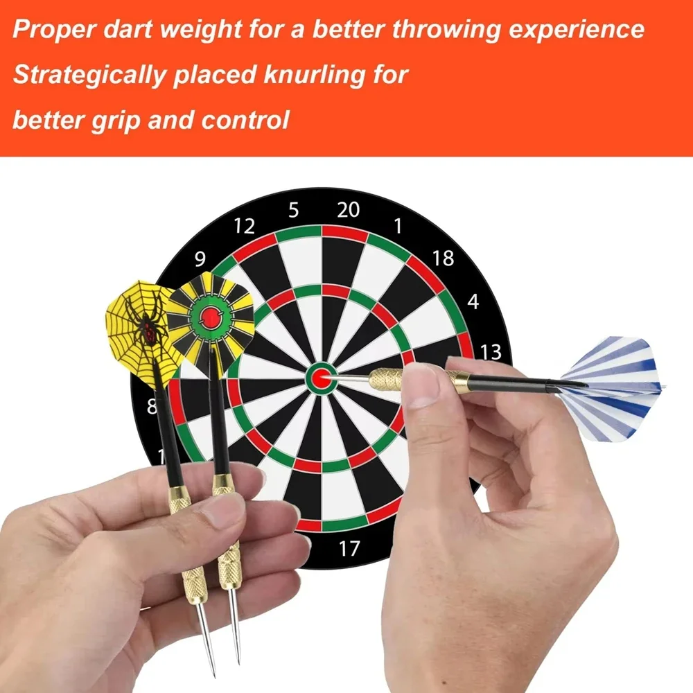 

18pcs Professional Steel Tip Dart Set – Durable Metal Shafts for Improved Accuracy, Ideal for Training & Competition