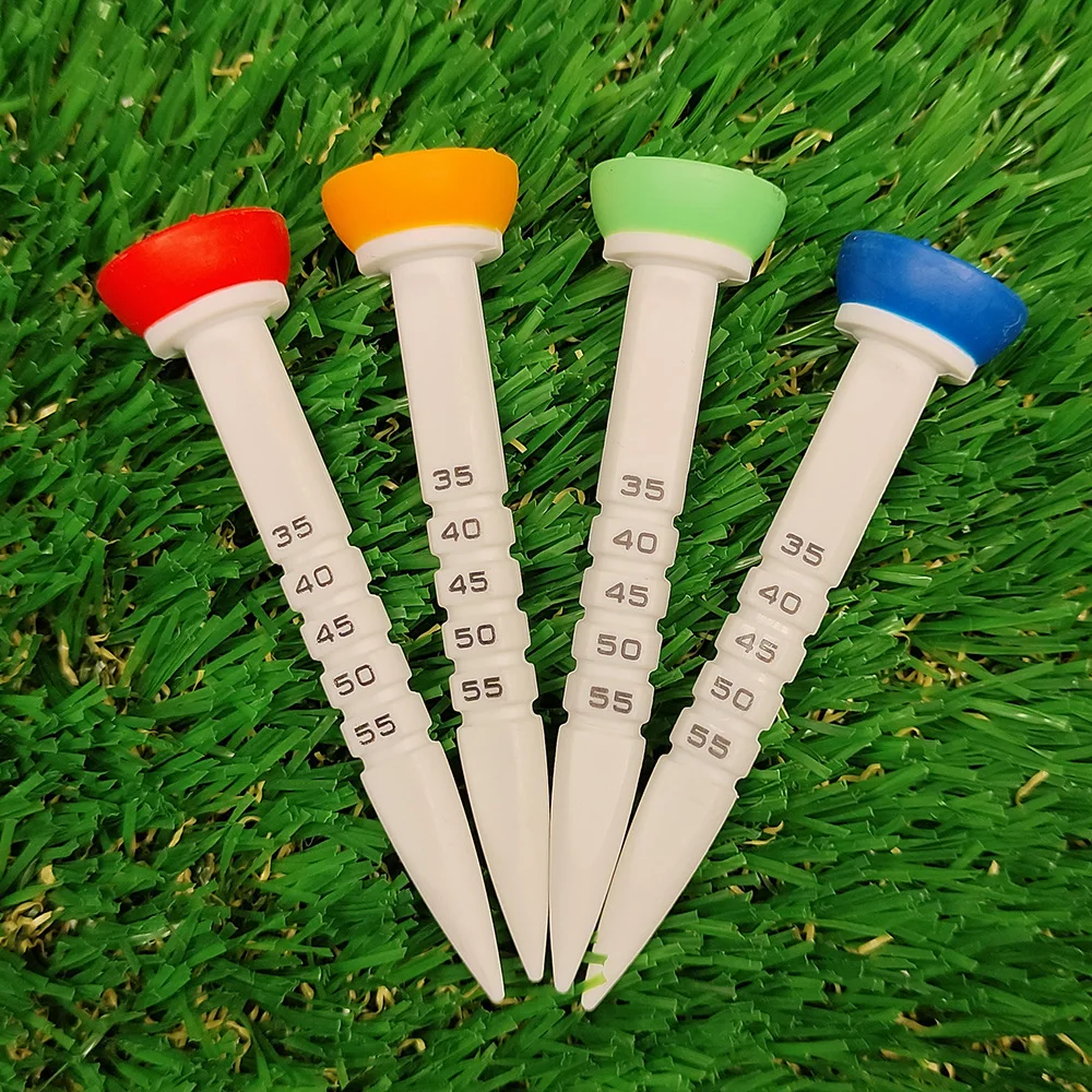 Adjustable Height Golf Plastic Tees Multi Color Durable Golf Ball Holder 1pc Golf Tee Training Accessory