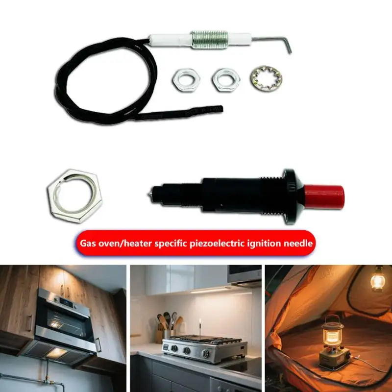 

Печь для пеших прогулок и кемпинга, воспламенитель для барбекю: кнопочный пьезоискровой воспламенитель, кабель и комплект зажигания в комплекте.