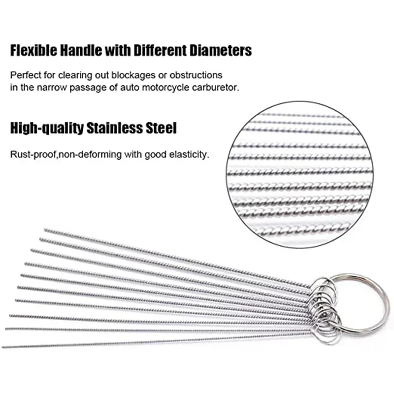 Strumenti per la pulizia delle spazzole a caldo per l'automobile, moto, ATV, saldatore, carburatore, motosega, carburatore, getto d'acqua in carbonio, rimuovi aghi di pulizia