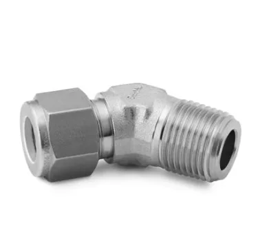 SS-400-5-4 Stainless Steel Ferrule Joint 45 External Thread Elbow 1/4in.x 1/4in.