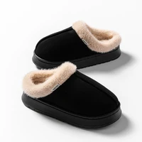 Women Fluffy Slippers for Autumn Winter Indoor EVA Thick Sole Anti-Slip Warm Unisex House Shoes 4