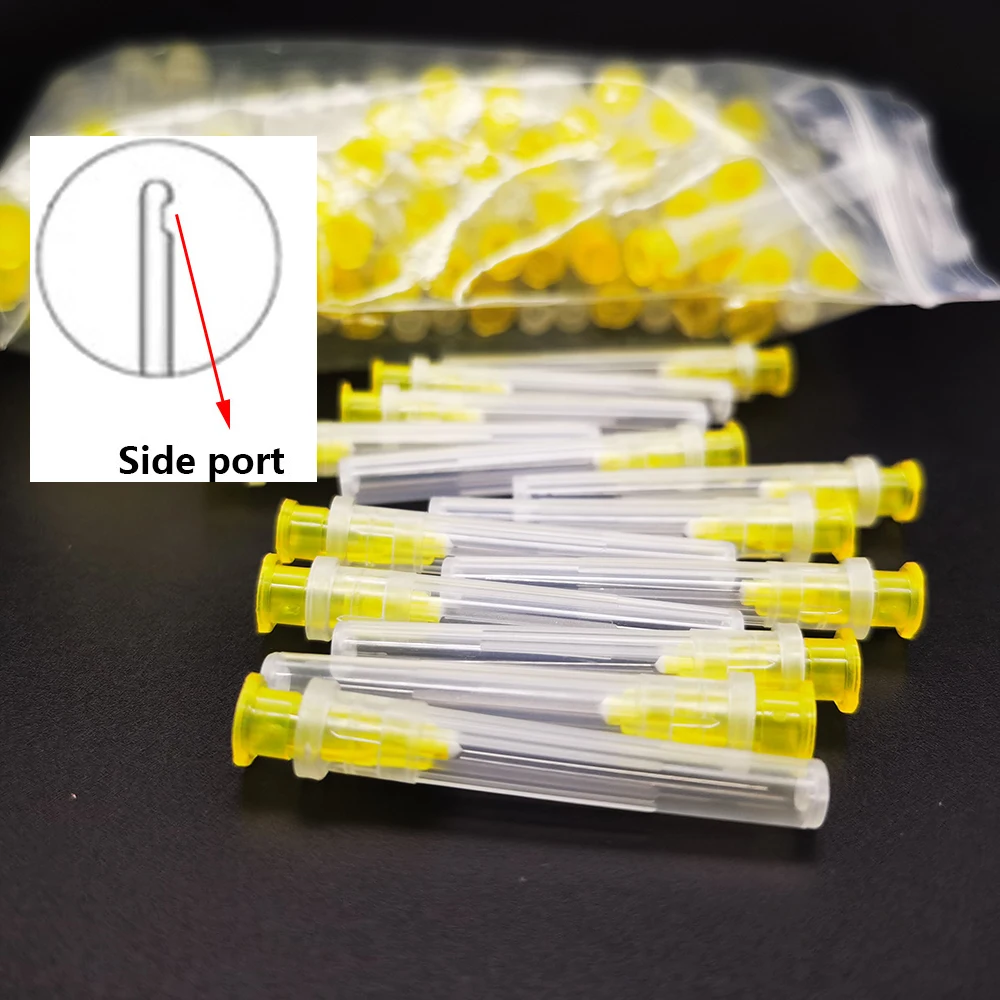 

1000Pcs Dental Irrigation Needle Tip Endo 27G/30Ga 30G End-Closed Side Hole Endo Syringe Root Canal Washing Needle Tip