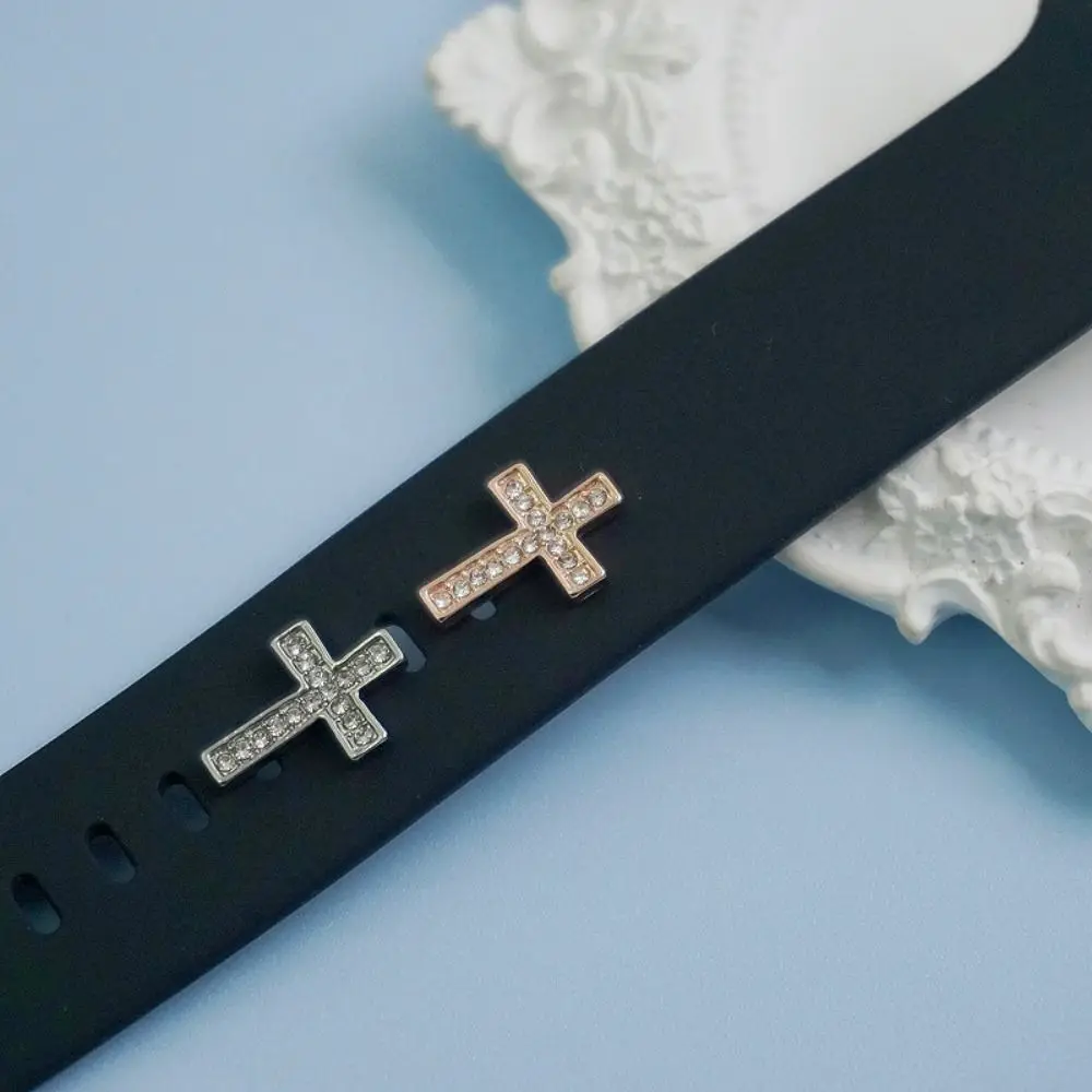 金属製の時計バンドの装飾,花の装飾ツール,リストベルトチャーム,アップルウォッチバンド用のクロスネイル