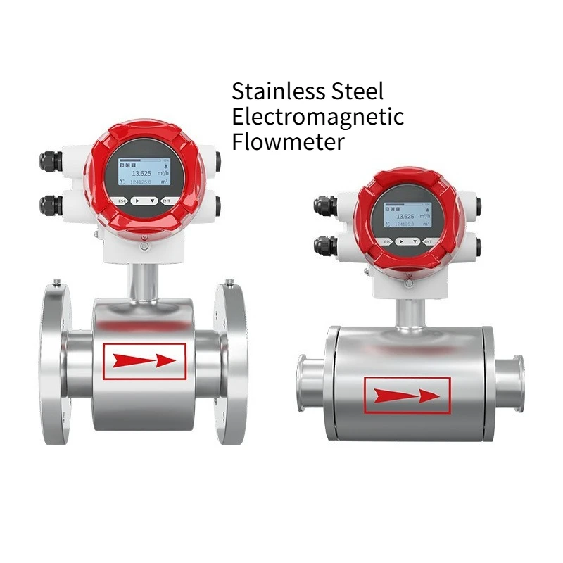 Electromagnetic Flowmeter Sanitary PTFE Lining Corrosion Resistant Tri Clamp Stainless Steel for Hydrochloric Acid Measurement