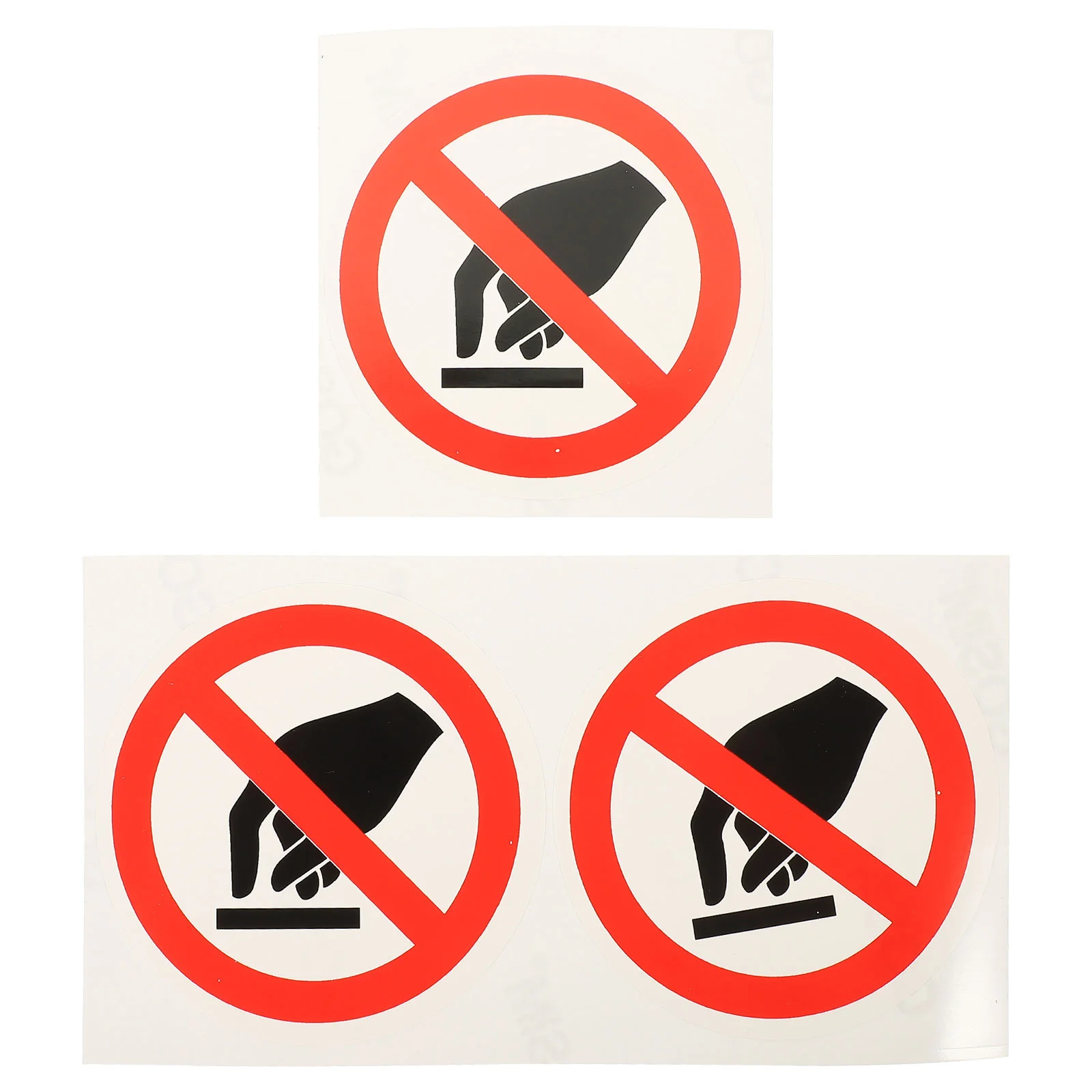 스티커 라운드 스티커 경고 데칼 비닐, 서클 필링 및 안전 라벨, 자체 접착식 경고 위험, 터치 사인 없음, 3 개