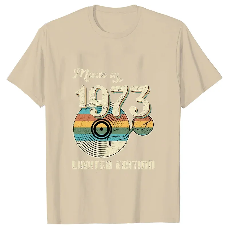 50 Years Old Vintage 1973 Limited Edition 50th Birthday T Shirts Graphic Streetwear Short Sleeve Summer T-shirt Birthday Gifts